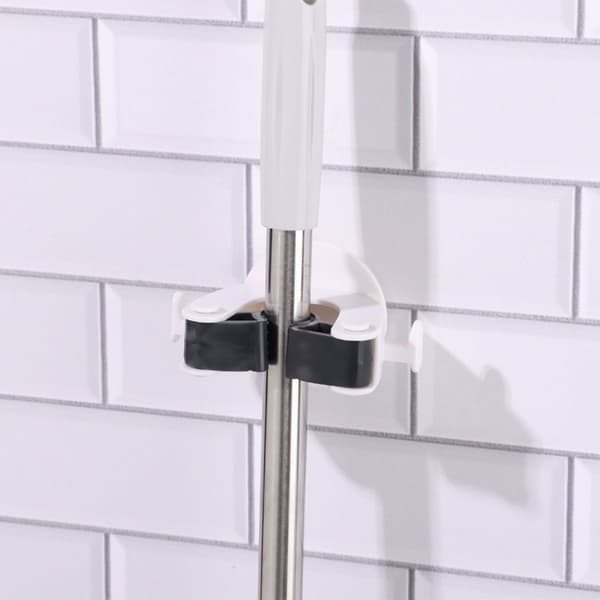 Broom Mopp Hållare Borste Broom Tidy Organizer GRÅ Grey
