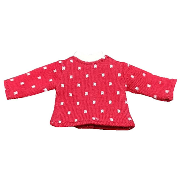 Docka T-shirt Strumpor Bomull Dot Blus RÖD Red