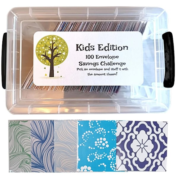 100 kuvert Utmaningslåda Set utmaningar Budget Box 3 3 3