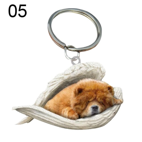 Wing Dog Keychain Dog Key Ring 05 05 05