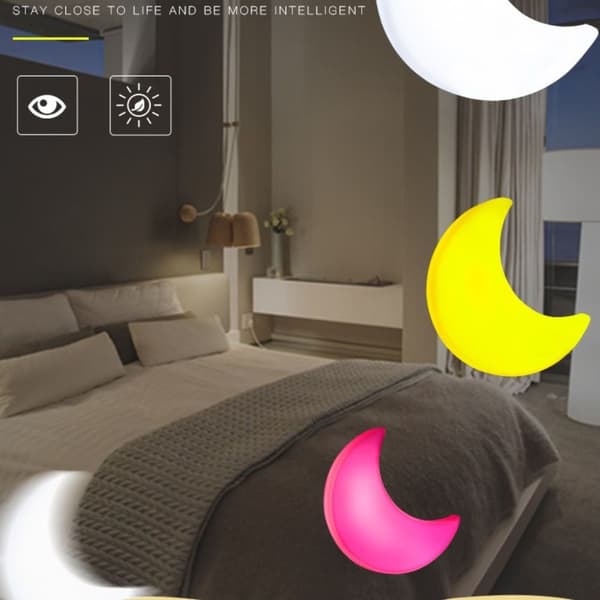 2stk Lampe Måneform RØD EU STIK EU STIK red EU Plug-EU Plug