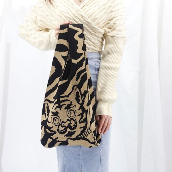 Knitted Bag Totes Bag KHAKI khaki