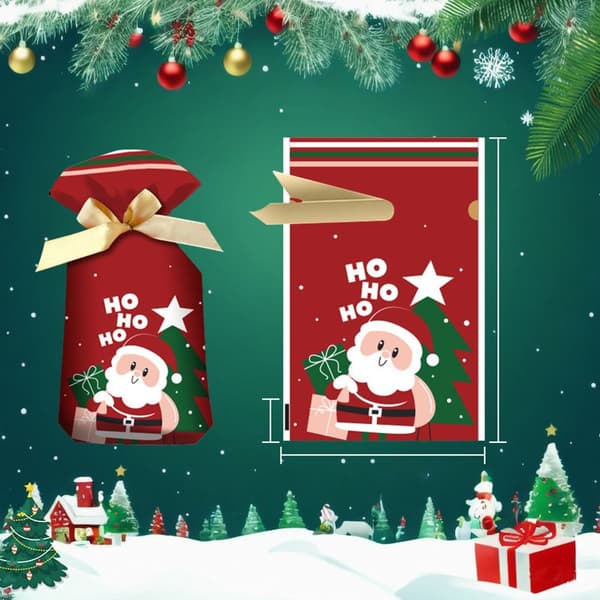 50st julgodispåsar Xmasförpackningspåsar A A A