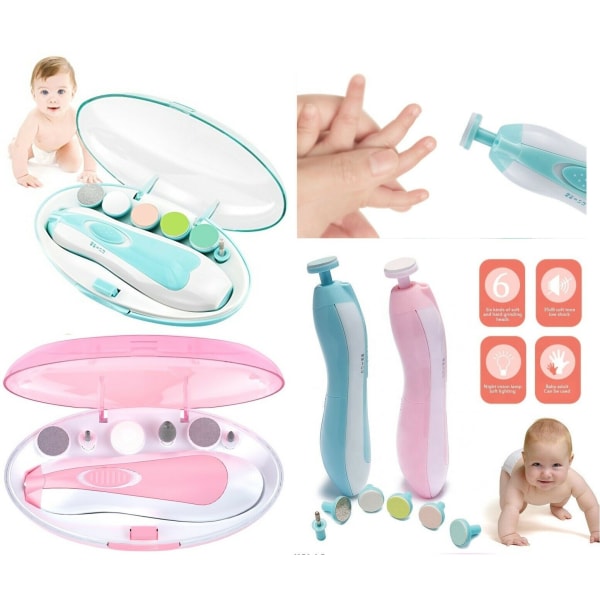 Elektrisk negltrimmer for baby manikyr pink