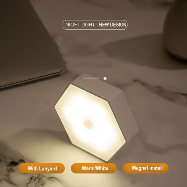 LED Nattlys Garderobelampe HVIT LYS HVIT LYS white light