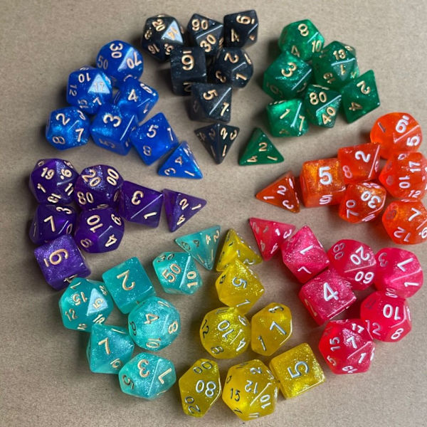 7 kpl / set DND Dice Polyhedral Dice 03 03 03