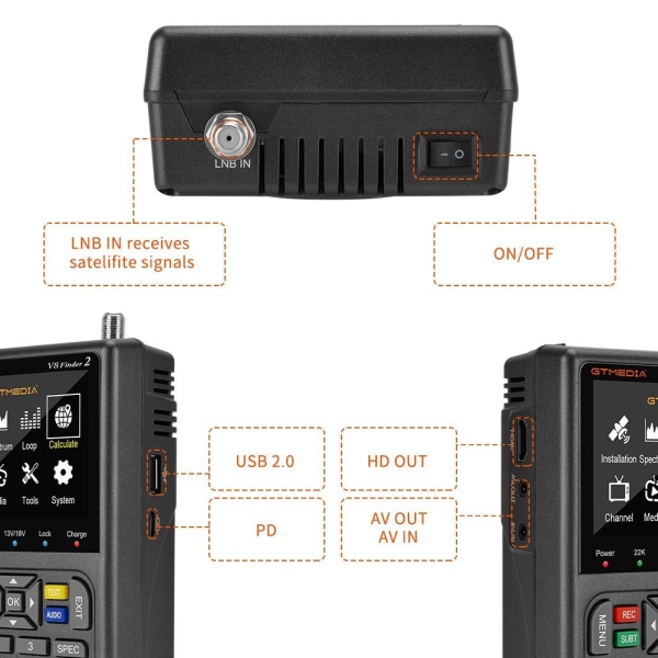 Satelliittisignaalien etsin DVB-S/S2/S2X GTMEDIA V8 Finder 2