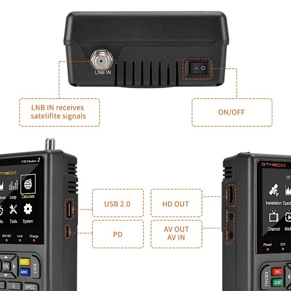 Satellitsignalfinder DVB-S/S2/S2X GTMEDIA V8 Finder 2