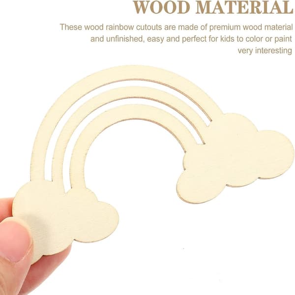 Rainbow Wood Cutout Uferdig tre
