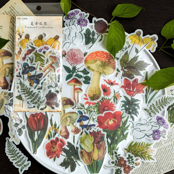 120 stk Stickers Natur Stickers Blomster Stickers