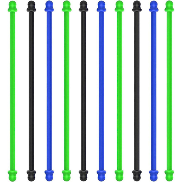 10 st Gummi Twist Slips Silikon Slips SVART 3INCH 3INCH black 3inch-3inch
