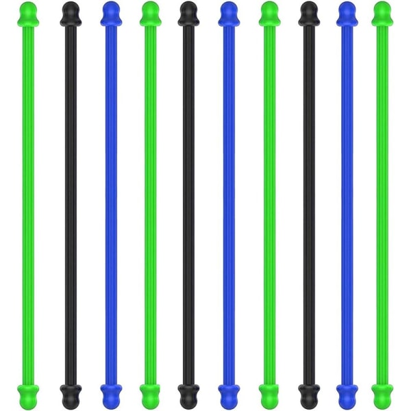 10 stk Gummi Twist Slips Silikone Slips BLÅ 6 TOMMER 6 TOMMER blue 6inch-6inch