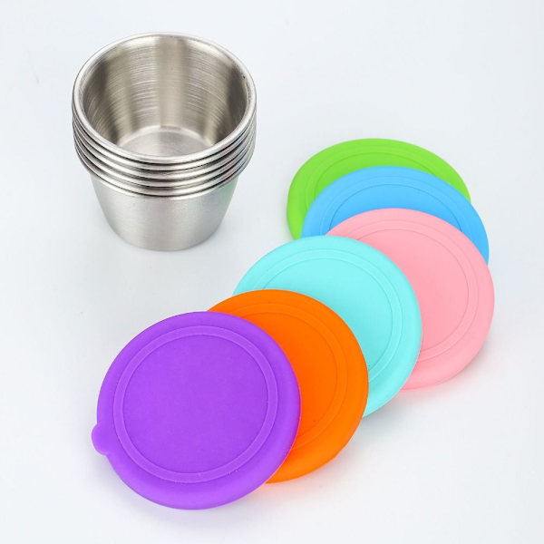 Dressingbehållare Rostfria såskoppar GRÖN 70ML 70ML Green 70ml-70ml