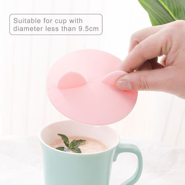 2st Universal Silikonkopp Lock Läcksäker kaffemugg VIT White