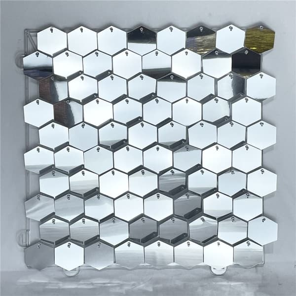 Hexagon Shimmer Board Paljettpanel SILVER SILVER Silver