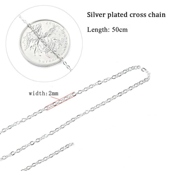 12 stk Halskæde Cross Chain Belagte snoede halskæder 12pcs
