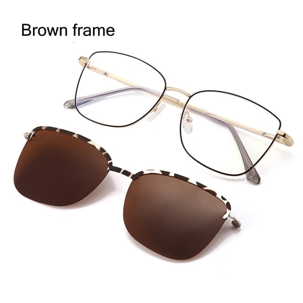 3 In-1 Glass Anti-Blue Light Briller BRUNN RAMME BRUNN INNSTILLING Brown frame