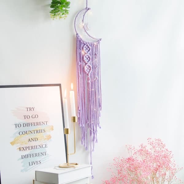 2 ST Drömfångare Star Moon Drömfångare Boho Dream Catcher