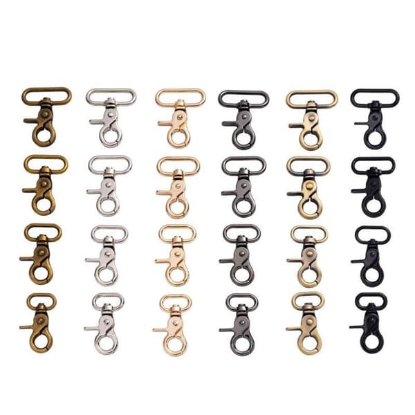 2st Metal Snap Hook Dragspännen SILVER 25MM Silver 25mm