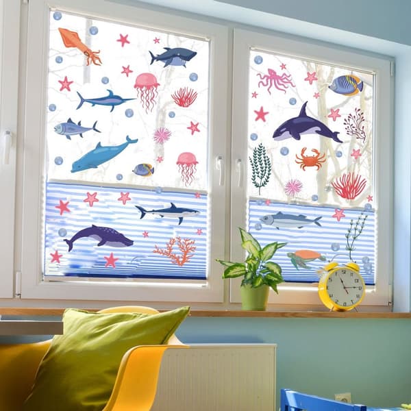Elektrostatisk mærkat Ocean Animal Decals 2 2 2