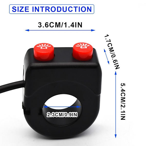 2 stk motorcykelkombinationsafbryder Moto Light Controller B B B