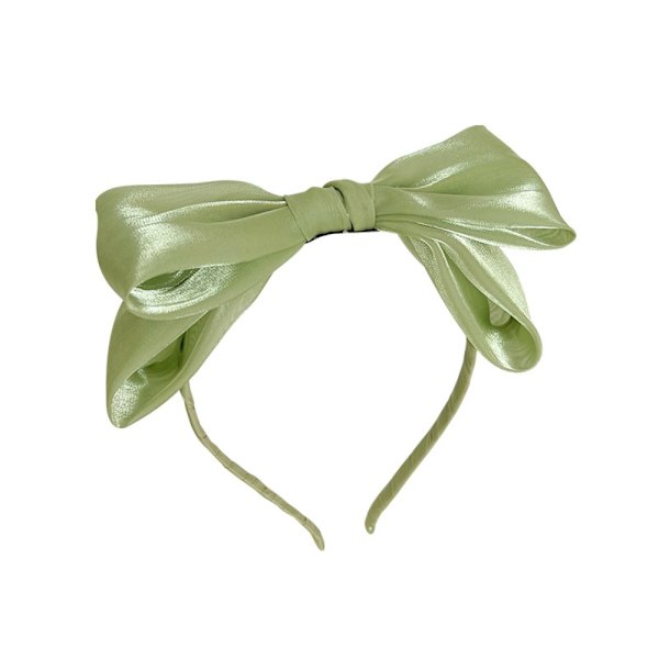 Mesh Bow Hårbånd Bright Silke Pandebånd KHAKI khaki