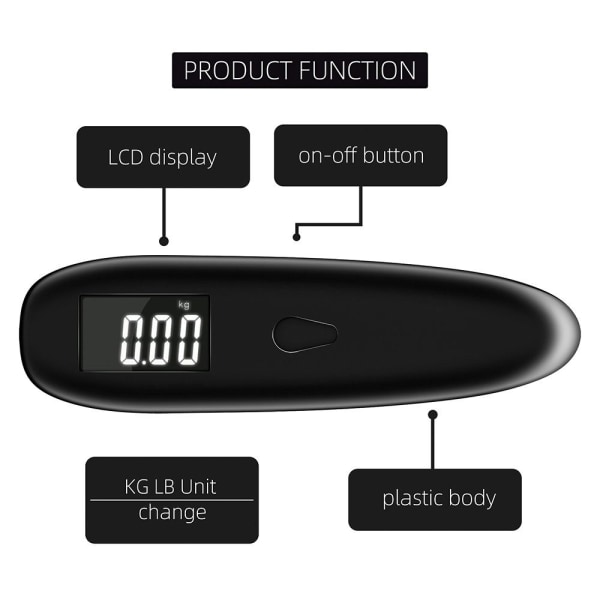 Digital Bagage Skala Elektronisk LCD Skala Resväska Resväska