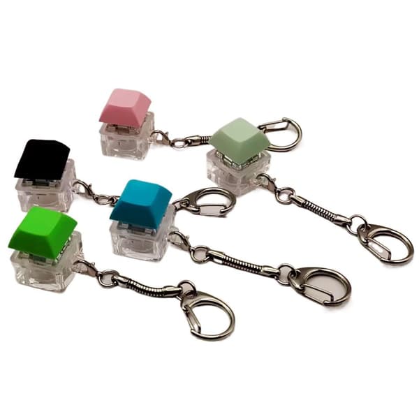 Näppäimistön napsuttelija LED-valolla, näppäimistön fidget-lelu, MUSTA black