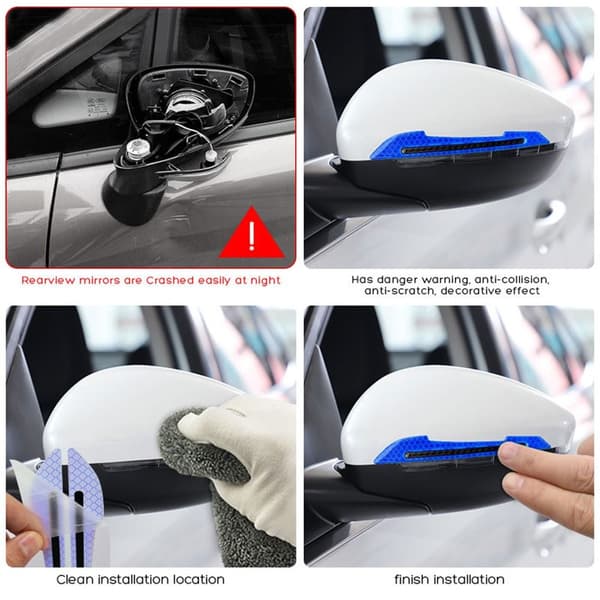 8 KPL Auton Heijastava Varoitustarra SININEN Blue