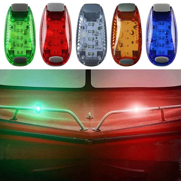 2 stk Bådnavigationssignallampe LED Lyser RØDT red