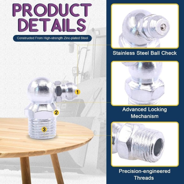 205st Hydraulisk koppling Smörjnippel Smörjnipplar