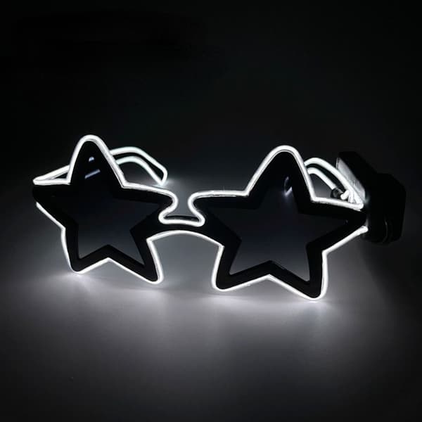 Luminous Glasses EL Light Up Solbriller HVIT White