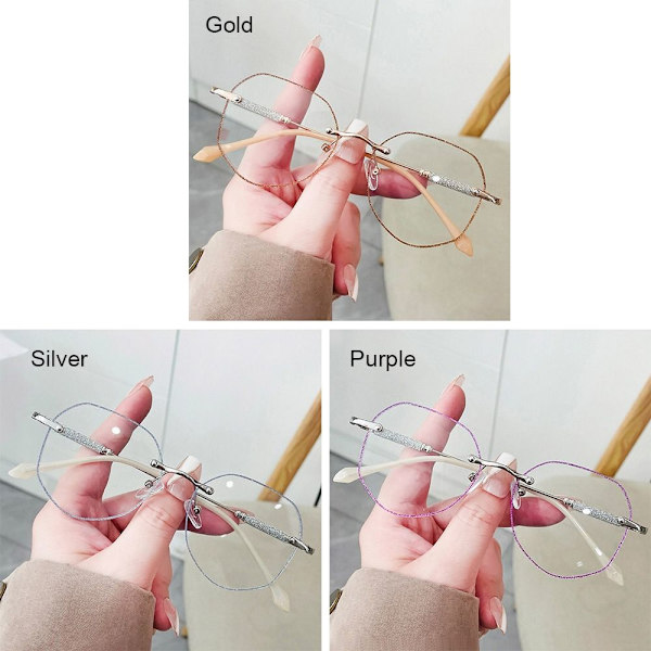 Anti-Blue Light Glasses Oversized Glasögon GULD Gold