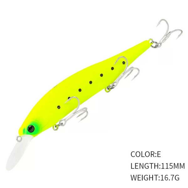 synkende Minnow Baits fiskekroker E E E
