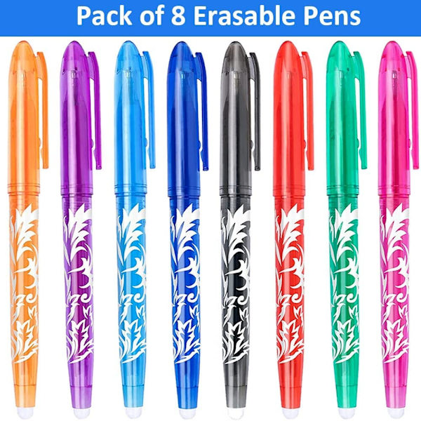 8 kpl pyyhittävät kynät Hankaavat kynät Eraser Pen
