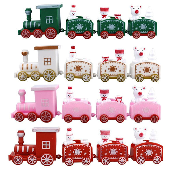 Joulujunat Xmas Wooden Train GREEN green