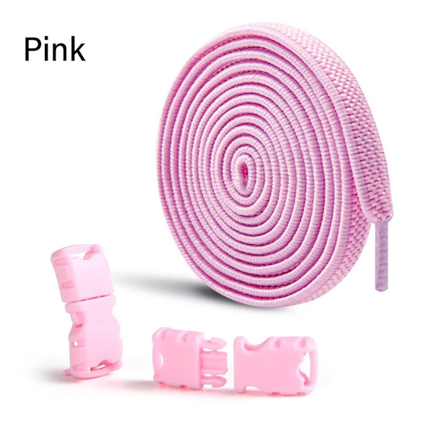 2 par No Tie Skosnören Sneakers Skosnören ROSA pink