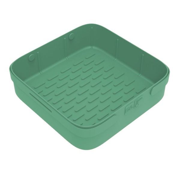 Firkantet Air Fryer Silikone Pot 8 Tommer Silikone ARMY GREEN army green