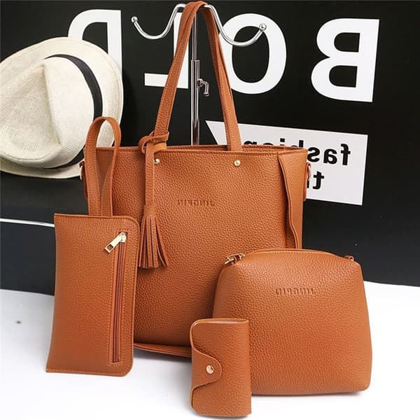 4st/ set Crossbody-väskor Damväska Set MÖRKGRÅ dark gray