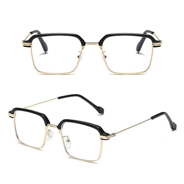 Kvinnor Män Läsglasögon Optiska glasögon SVART&SILVER STYRKA black&silver Strength 150