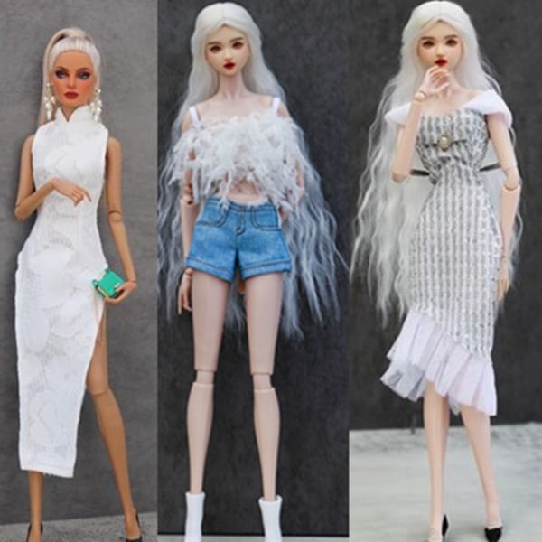 BJD Festtøj Kjoler Dukke Shorts Bluse 2 2 2