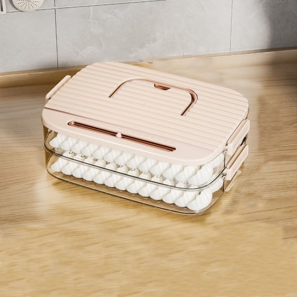 Dumpling Box Mat Tätningsbox ROSA TVÅ LAG TVÅ LAG Pink Two Layers-Two Layers
