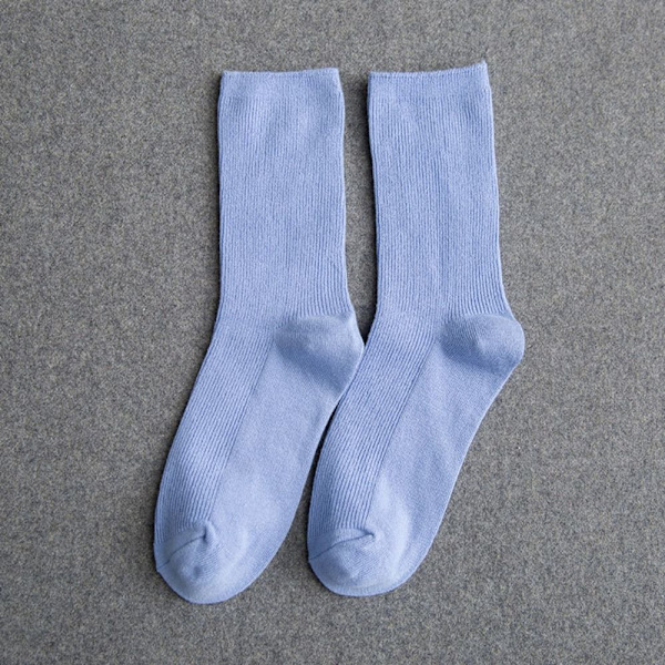 Medium Tube Socks Harajuku Pile Socks LJUSBLÅ light blue