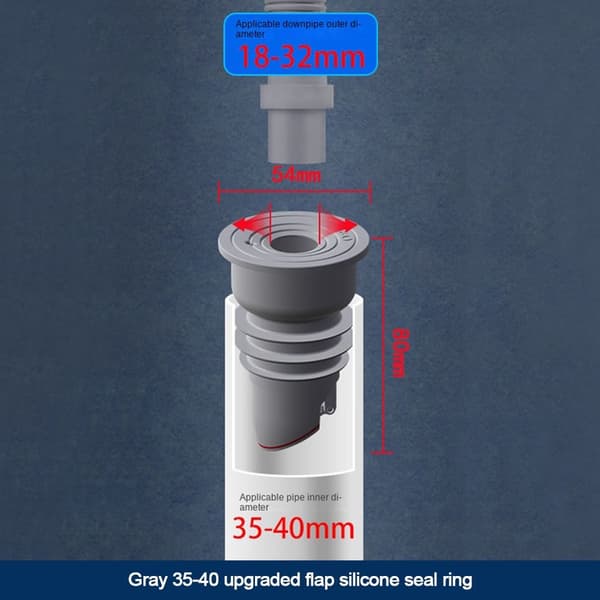 Gulvafløb Afløbsdæksel GRÅ 35-40MM grey 35-40mm