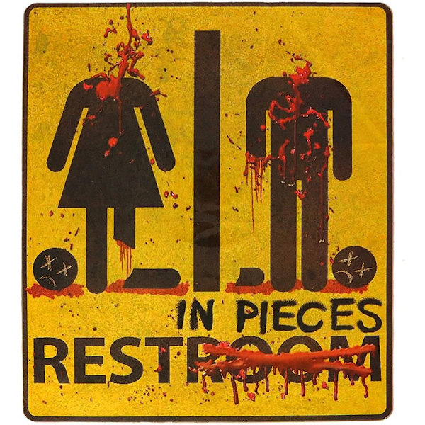 Toiletskiltklistermærker Halloween Bloody Sticker Washroom