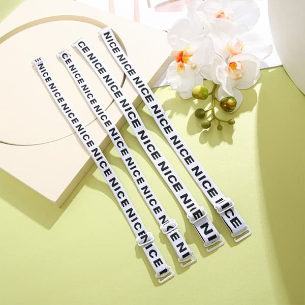 5 par BH-strop Spændebælte HVID BREDDE 1,0 CM BREDDE 1,0 CM white width 1.0cm-width 1.0cm