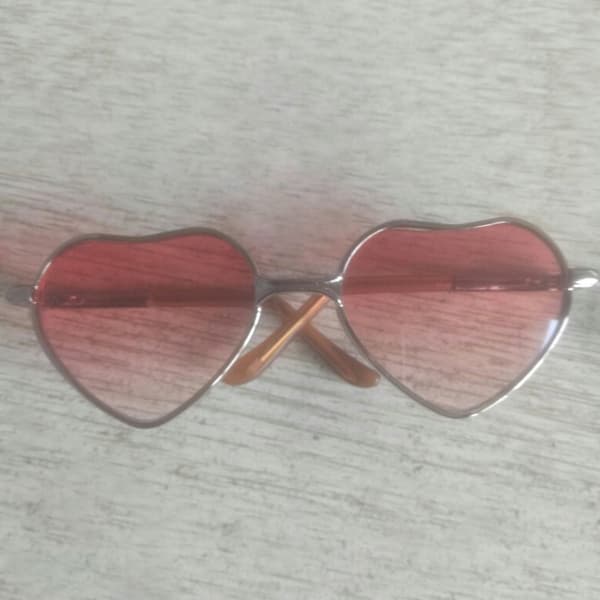 Cute Heart Frame Plush Doll Eyeglasses 2 2 2