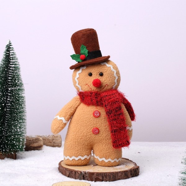 Pepparkaksman Doll Jul Plysch Leg Dolls POJKE POJKE Boy
