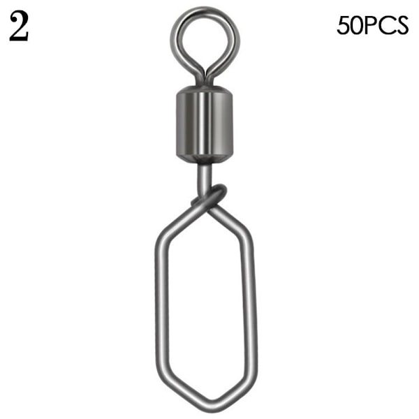 50 stk Fishing Snap Connector med Pin Rolling Swivel 2 2 2