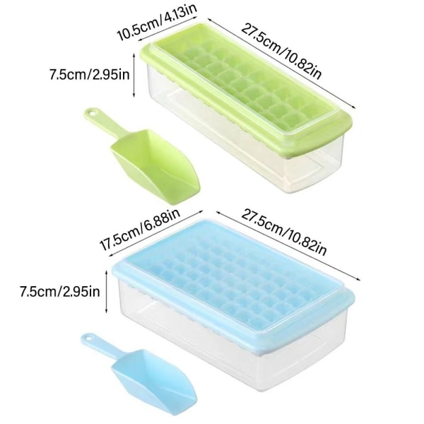 Ice Cube Bakke Is Firkantet Form BLÅ 33 GIRDS 33 GIRDS Blue 33 Girds-33 Girds